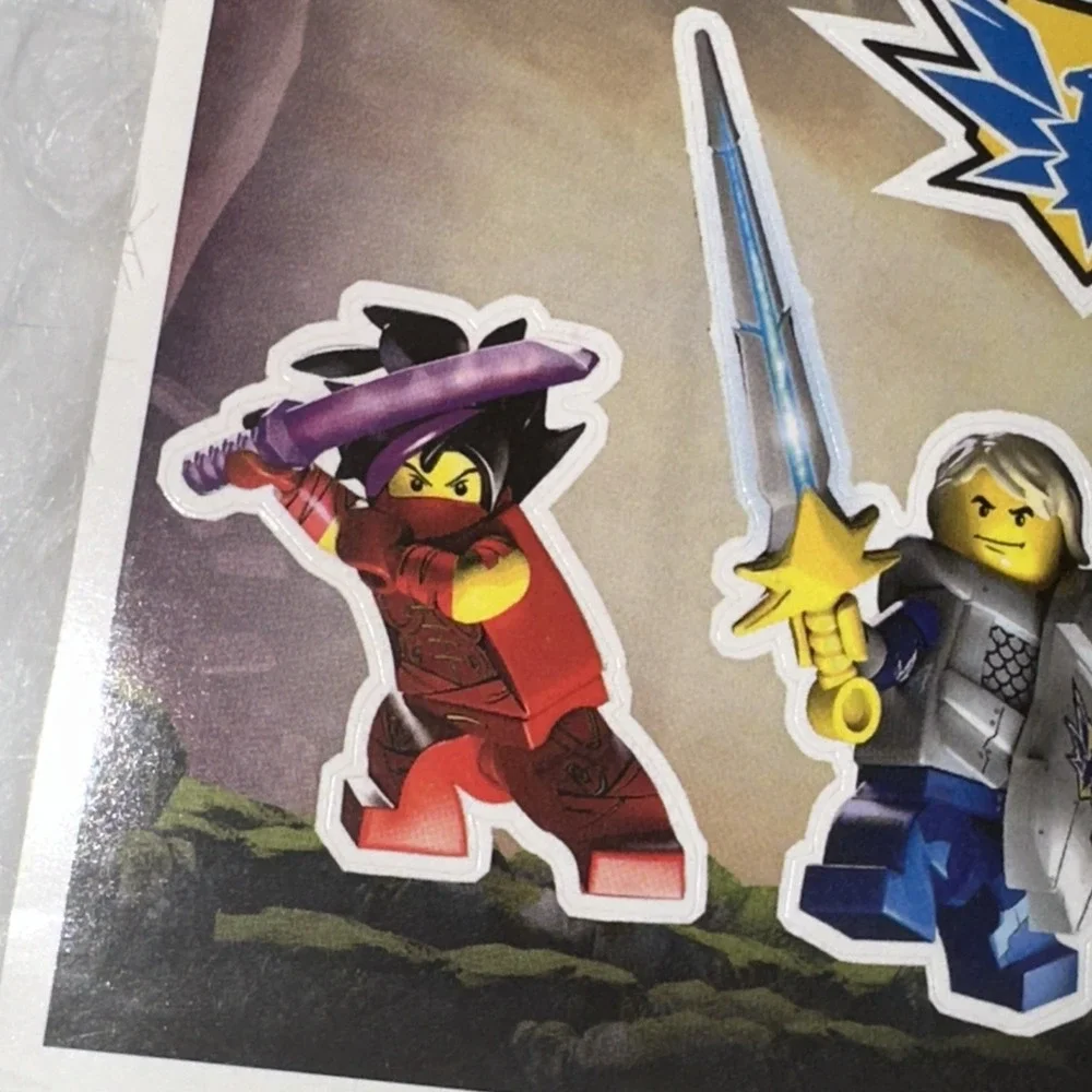 LEGO Universe MMO Promotional Sticker Sheets 2010 Set of 2 Rare Collectible